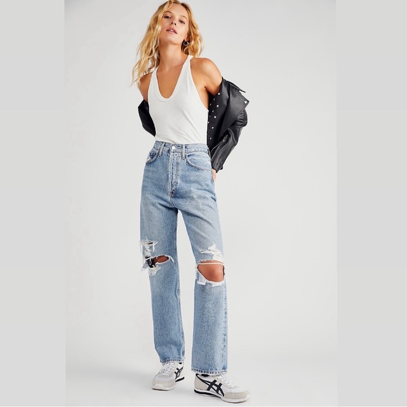 Agolde Denim - AGOLDE 90s High Rise Distressed Jeans Sz 24